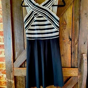 Anthropologie Maeve black white dress. NWT
